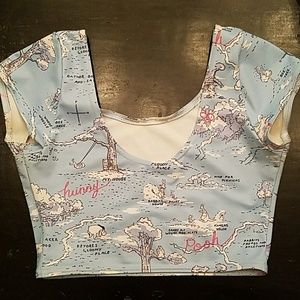 Blackmilk Winnie the pooh crop top